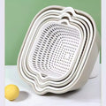 Household Double-Layer Food Grade Vegetable Washing Basket Set